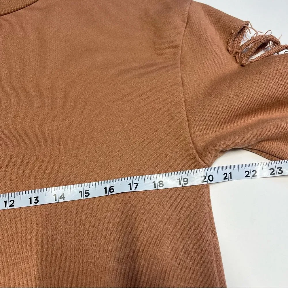 Alo Yoga Fade Long Sleeve Slash Out Pullover in Henna S
